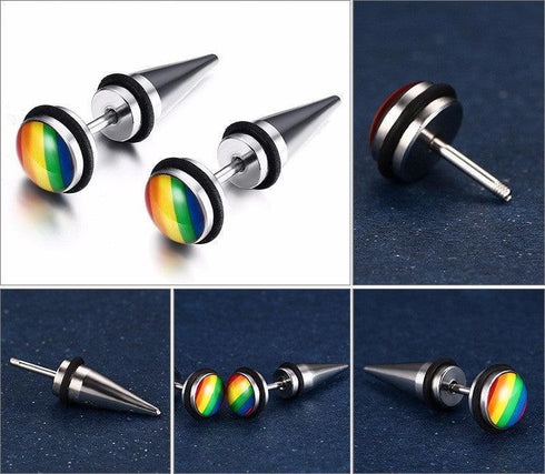 LGBT Rainbow Stud Earrings